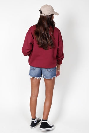 PROJECT SOCIAL T | Varsity Sweatshirt - Merlot