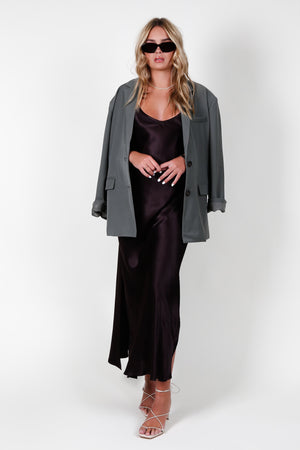 ENZA COSTA | Bias Cut Maxi - Bitter Brown