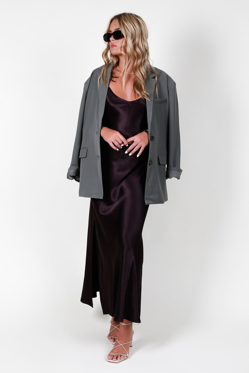 ENZA COSTA | Bias Cut Maxi - Bitter Brown