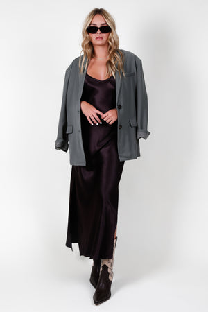 ENZA COSTA | Bias Cut Maxi - Bitter Brown