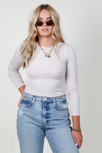 ENZA COSTA | Silk Knit Tuck Top - Salt