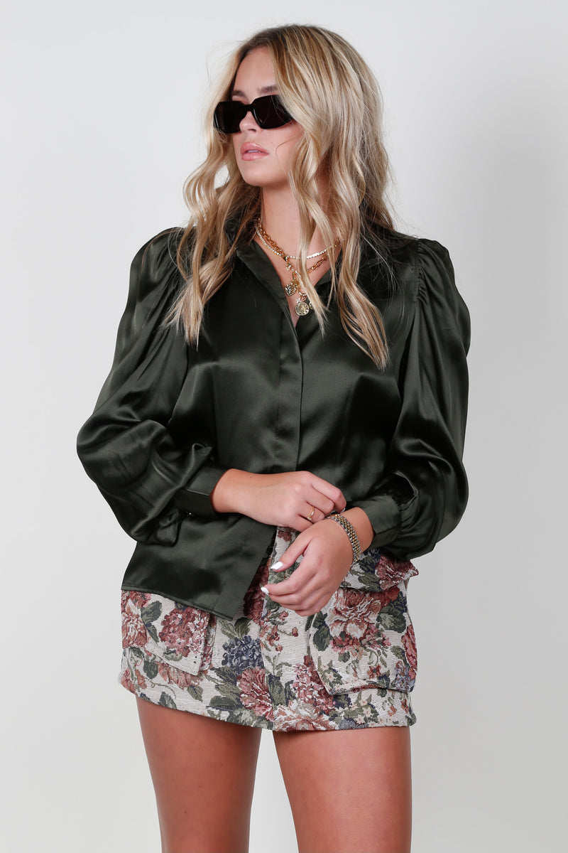 FRAME | Gillian Long Sleeve Top - Surplus