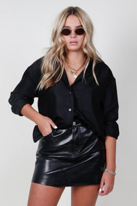 ENZA COSTA | Oversized Shirt - Black