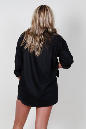 ENZA COSTA | Oversized Shirt - Black