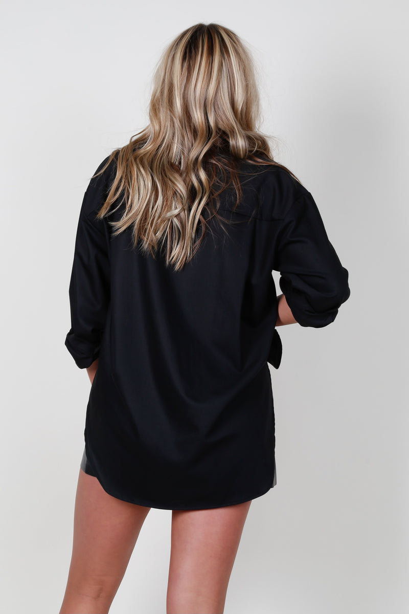 ENZA COSTA | Oversized Shirt - Black