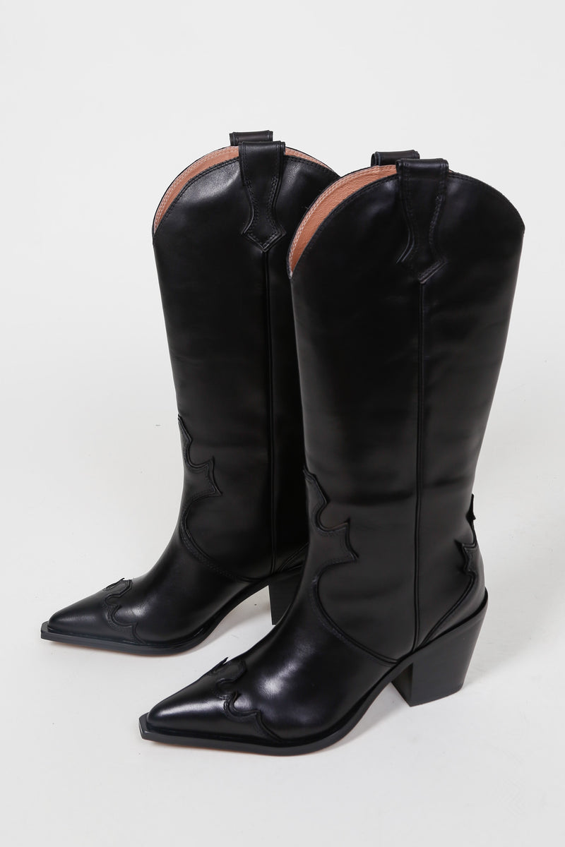 ALIAS MAE | Margot Western Boots - Black
