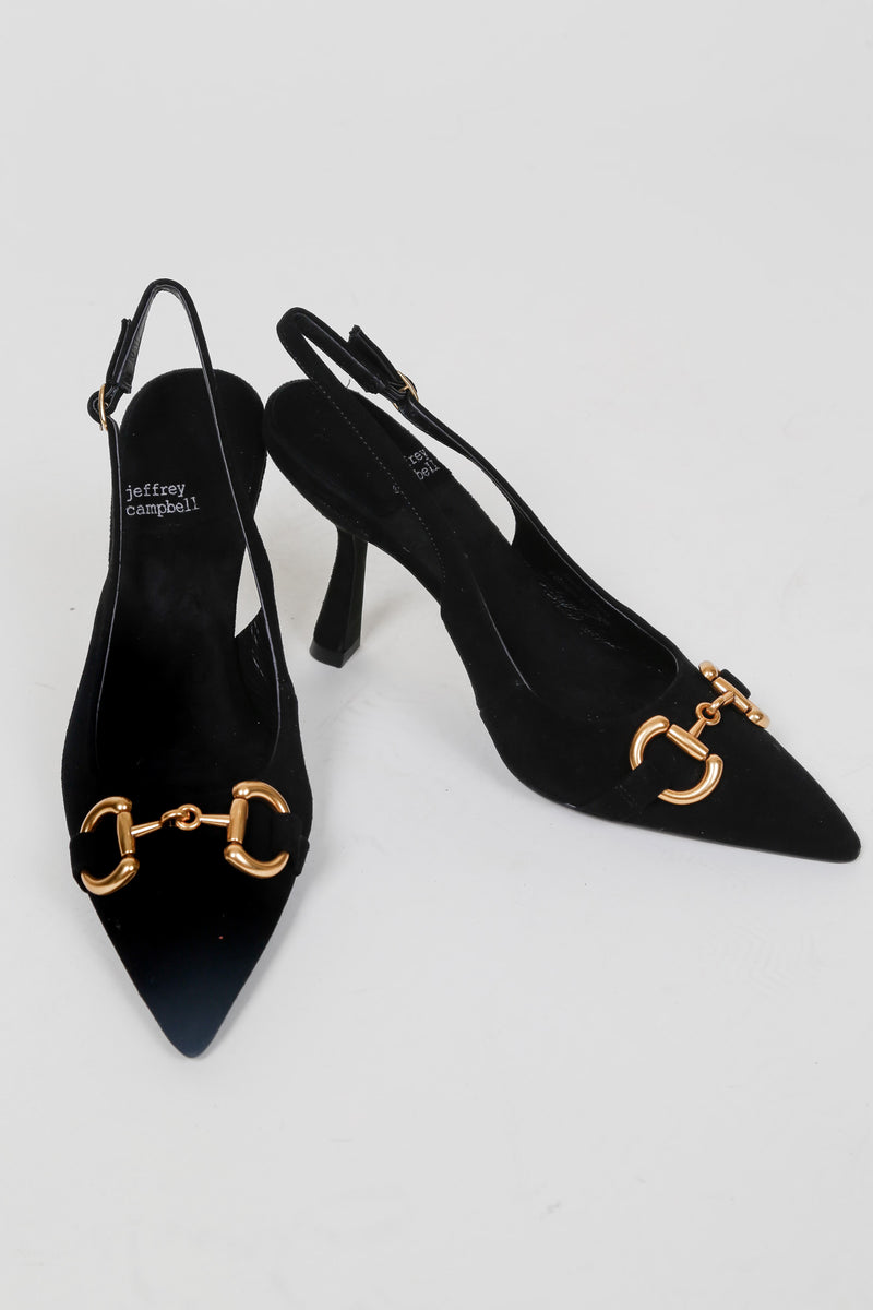 JEFFREY CAMPBELL | Estella Sling Pump - Black Suede
