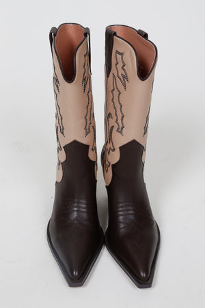 ALIAS MAE | Marley Mid Calf Boots - Chocolate + Cream