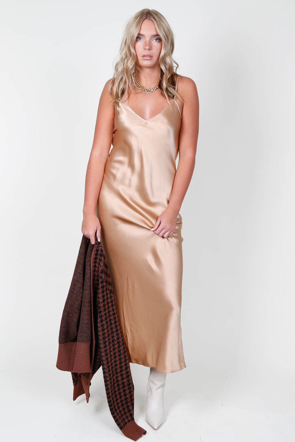 FRAME | V-Neck Cami Slip Dress - Blush