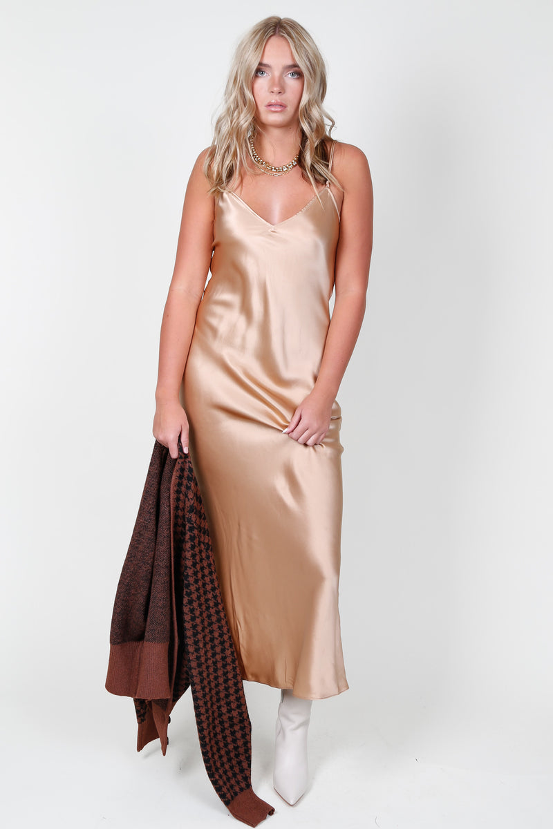 FRAME | V-Neck Cami Slip Dress - Blush