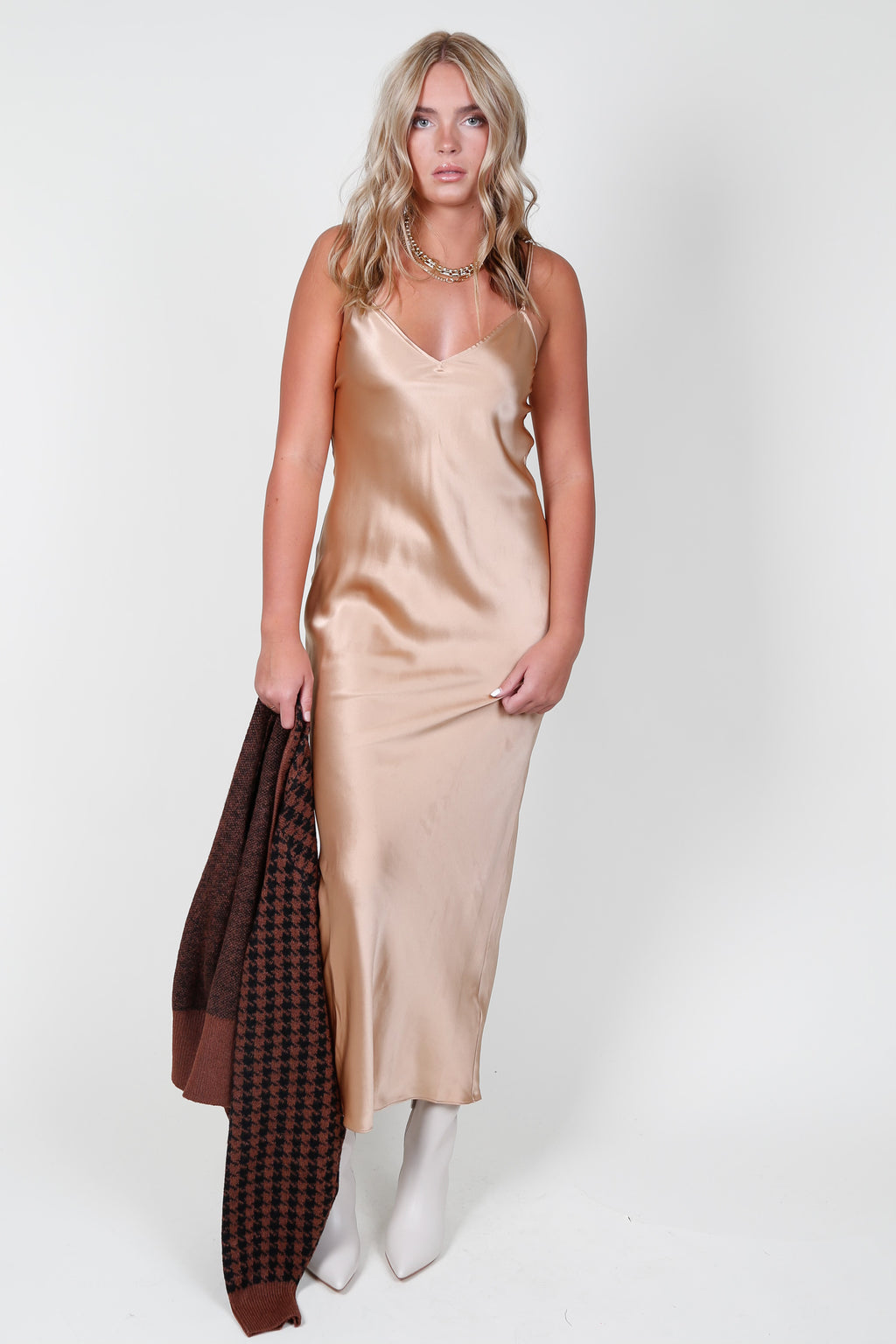 FRAME | V-Neck Cami Slip Dress - Blush
