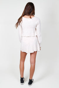 Soft Knit Skirt Set - Ivory