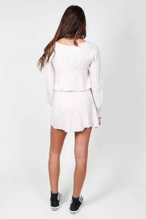 Soft Knit Skirt Set - Ivory