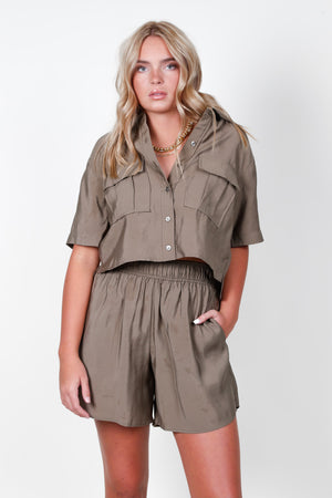 DARLING | Playful Top - Olive
