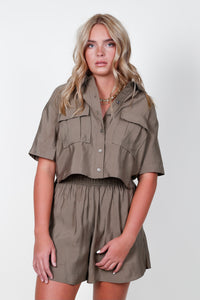 DARLING | Playful Top - Olive