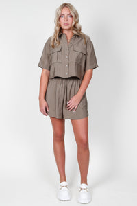 DARLING | Playful Shorts - Olive