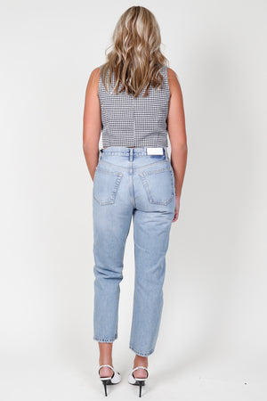 Gingham Suit Vest - White + Black