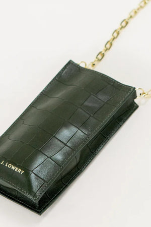 J Lowery | Phone Pouch - Green Croc