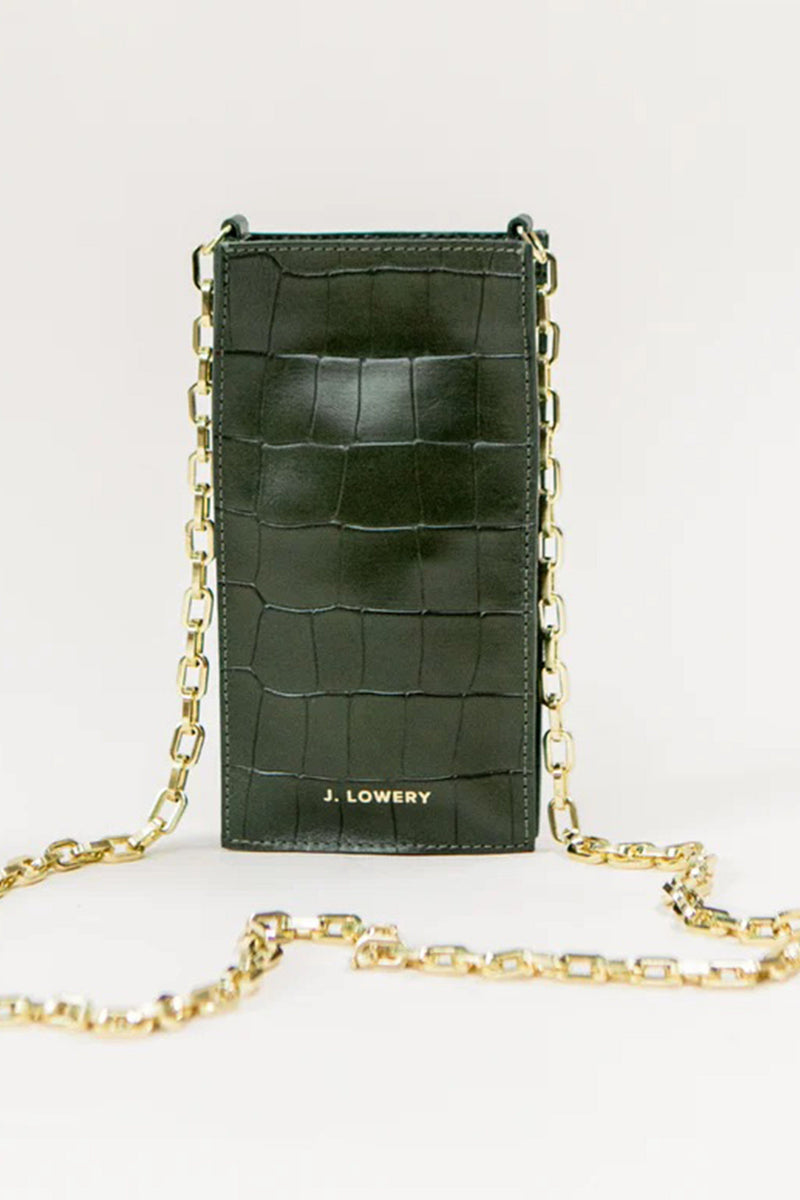 J Lowery | Phone Pouch - Green Croc