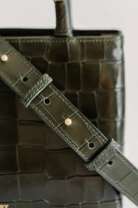 J Lowery | The William Bag - Green Croc