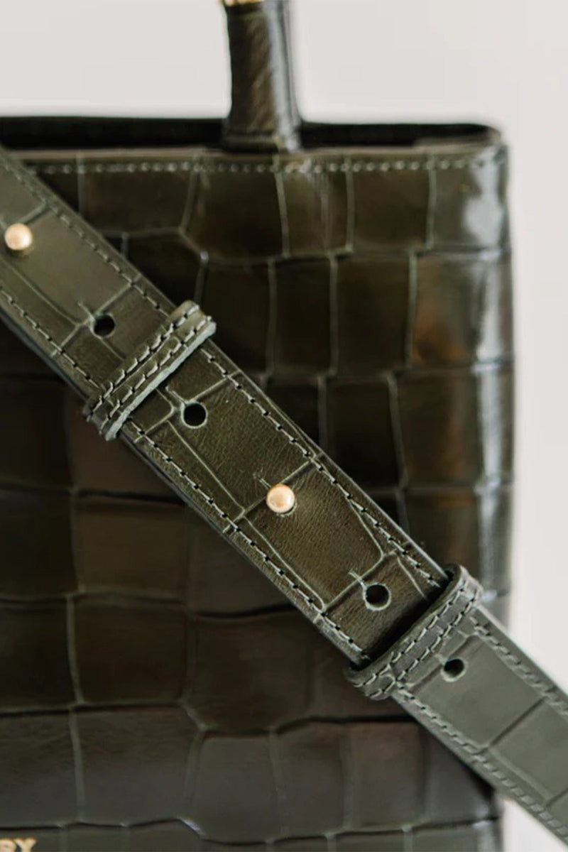 J Lowery | The William Bag - Green Croc