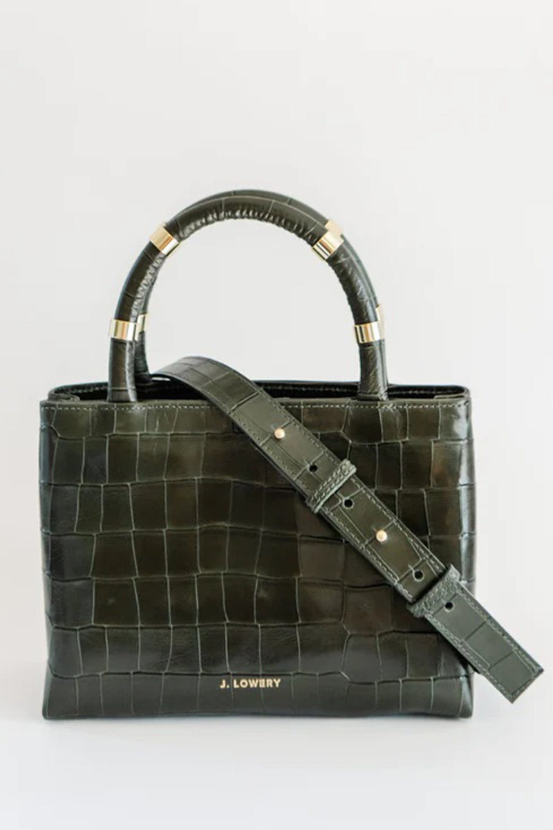 J Lowery | The William Bag - Green Croc