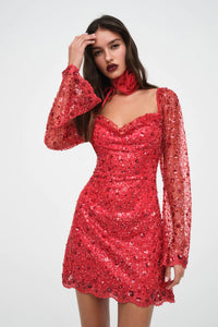 FOR LOVE & LEMONS | Gwendolyn Mini Dress - Red