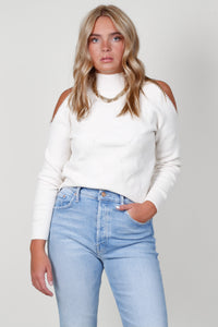 ASTR | Pearl Detail Sweater - Cream