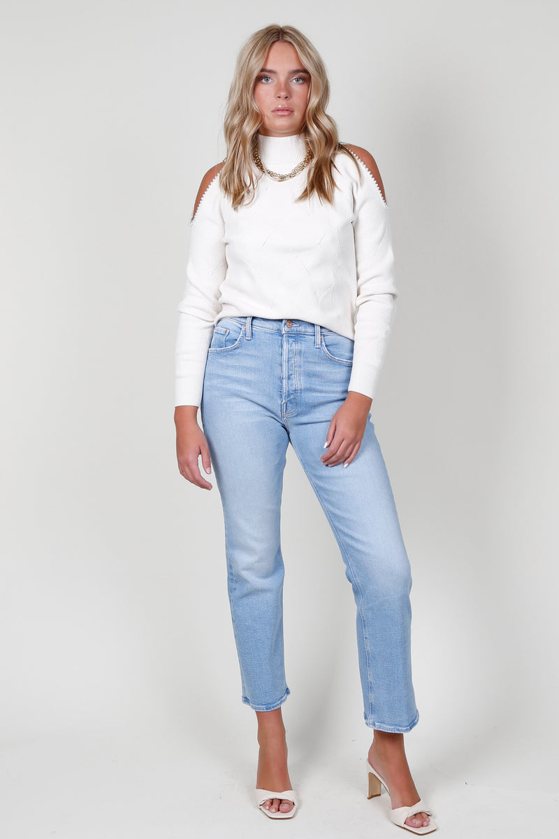 ASTR | Pearl Detail Sweater - Cream