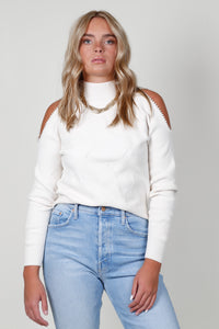 ASTR | Pearl Detail Sweater - Cream