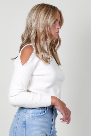 ASTR | Pearl Detail Sweater - Cream