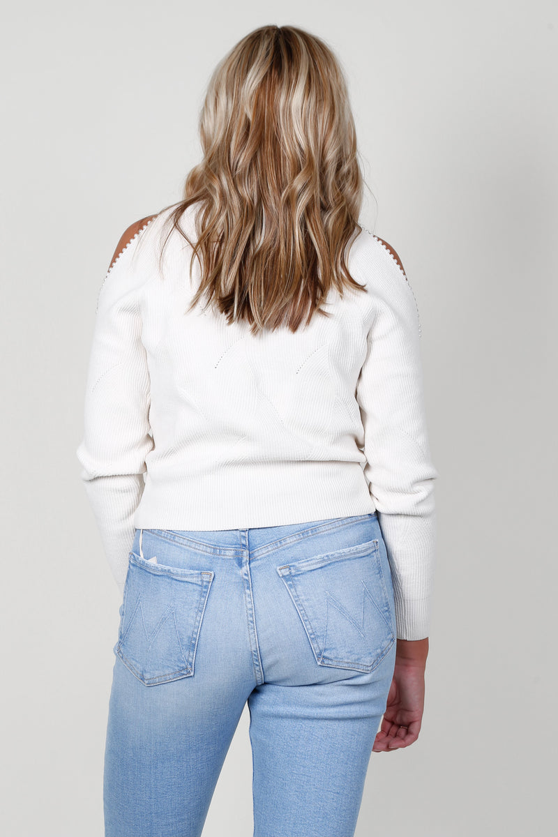 ASTR | Pearl Detail Sweater - Cream