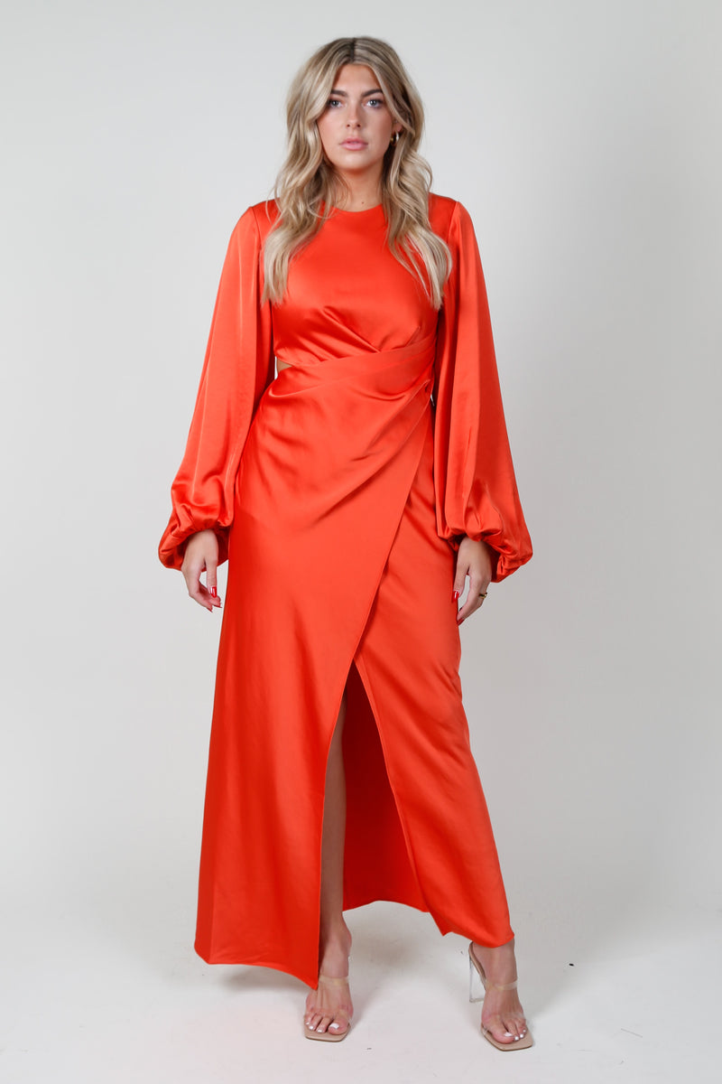 SIGNIFICANT OTHER | Lara Long Sleeve Dress - Rust Red