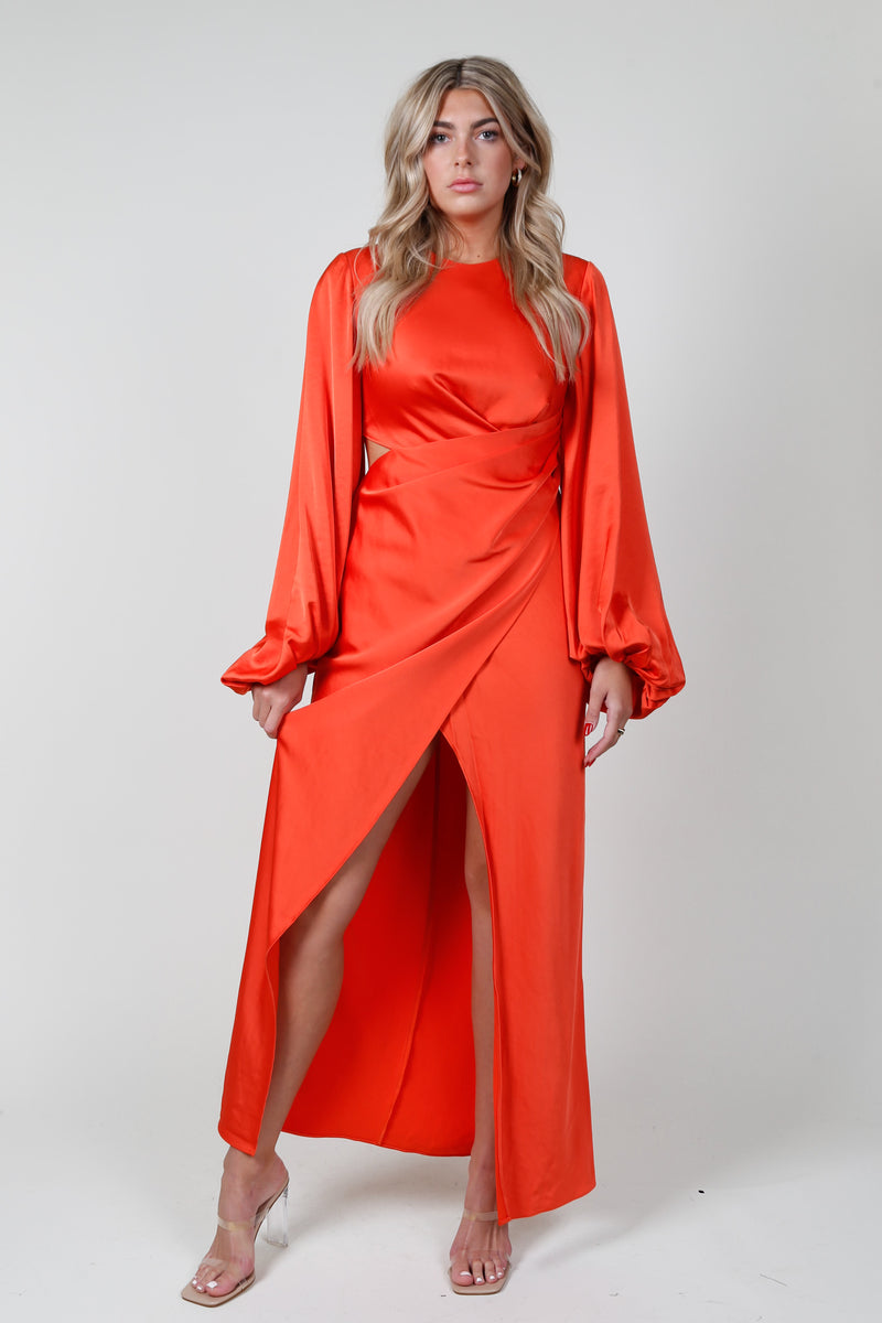 SIGNIFICANT OTHER | Lara Long Sleeve Dress - Rust Red