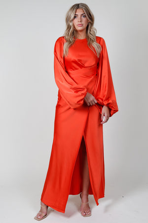 SIGNIFICANT OTHER | Lara Long Sleeve Dress - Rust Red