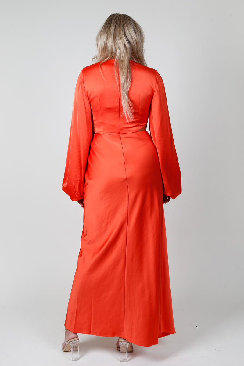 SIGNIFICANT OTHER | Lara Long Sleeve Dress - Rust Red