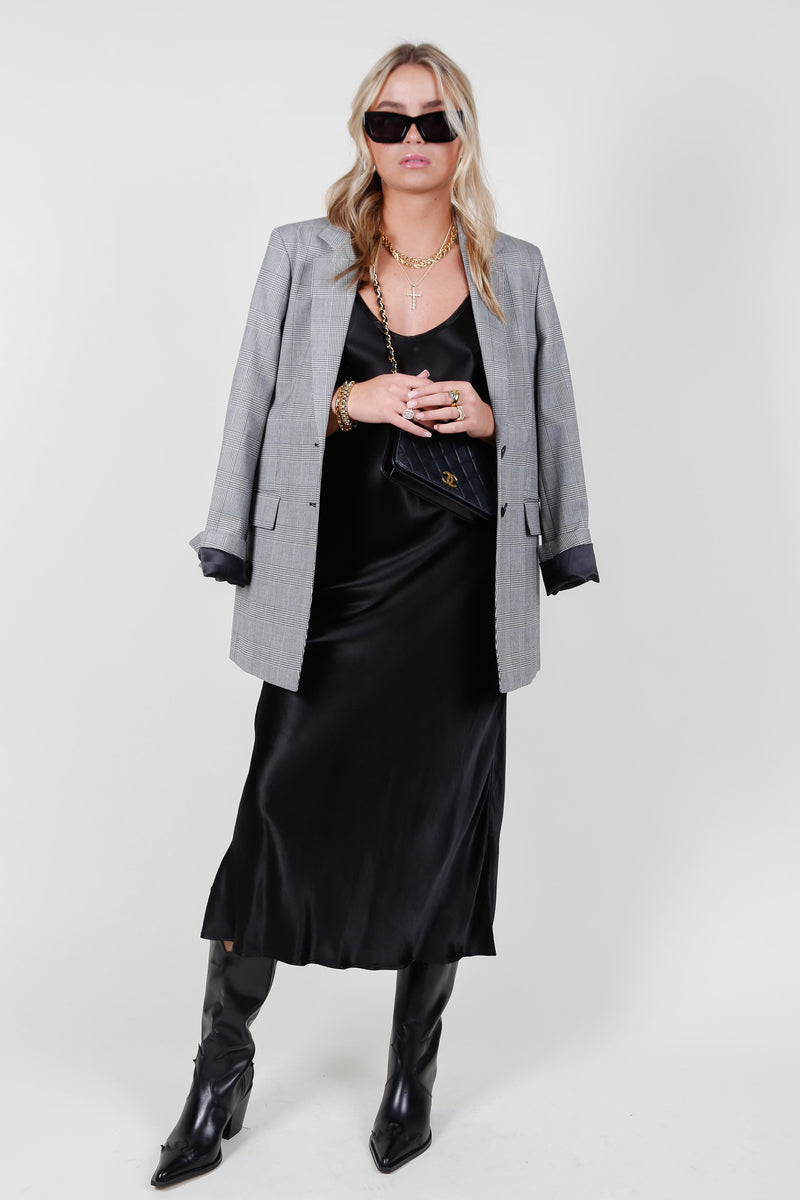ENZA COSTA | Bias Cut Slip Dress - Black