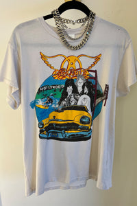 MADEWORN | Aerosmith Crew Tee - Vintage White