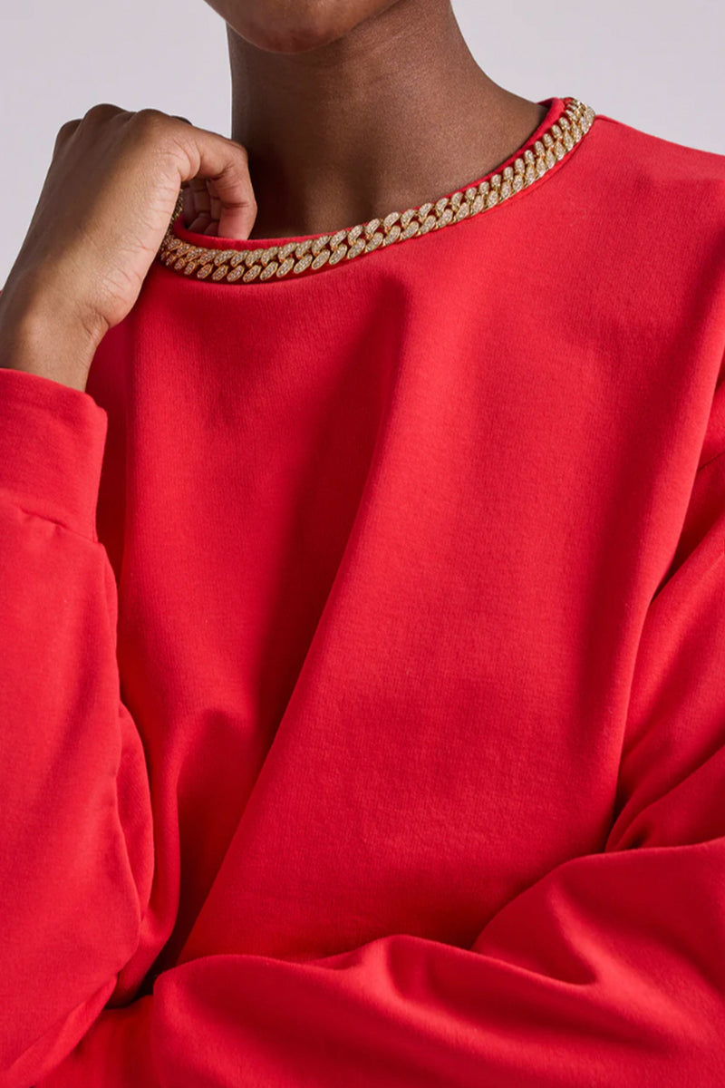 GENERATION LOVE | Collina Chain Sweatshirt - Red