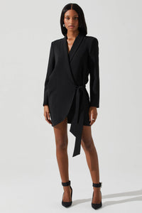 ASTR | Graciela Wrap Blazer Dress - Black