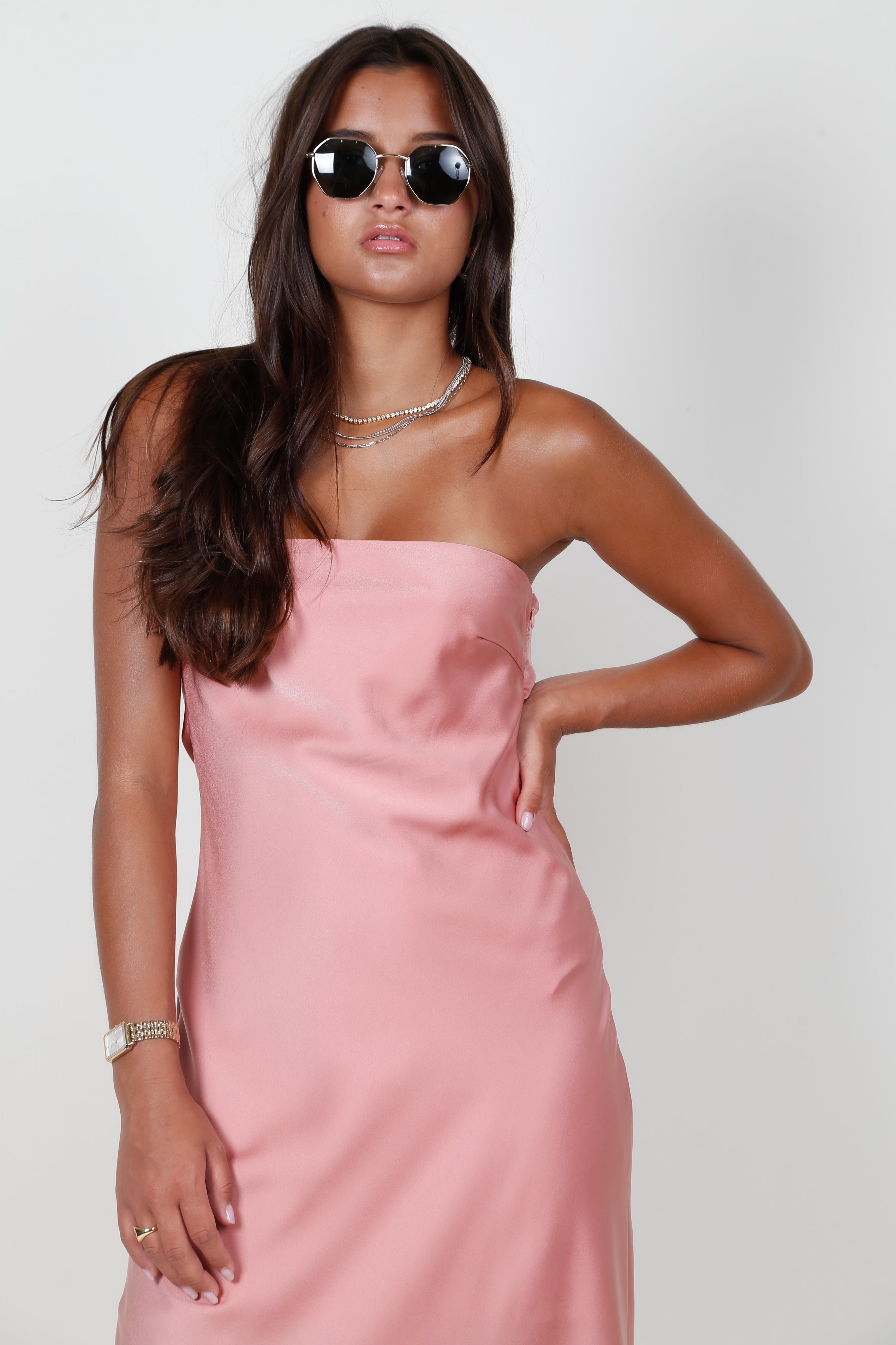 Hailey Midi Dress - Dusty Peach  Scarlet Clothing
