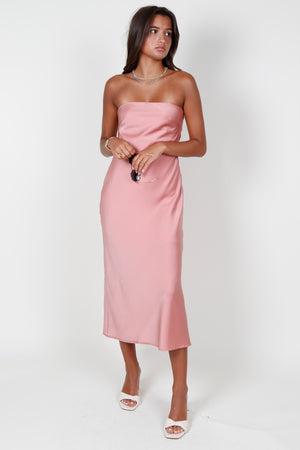 Hailey Midi Dress - Dusty Peach