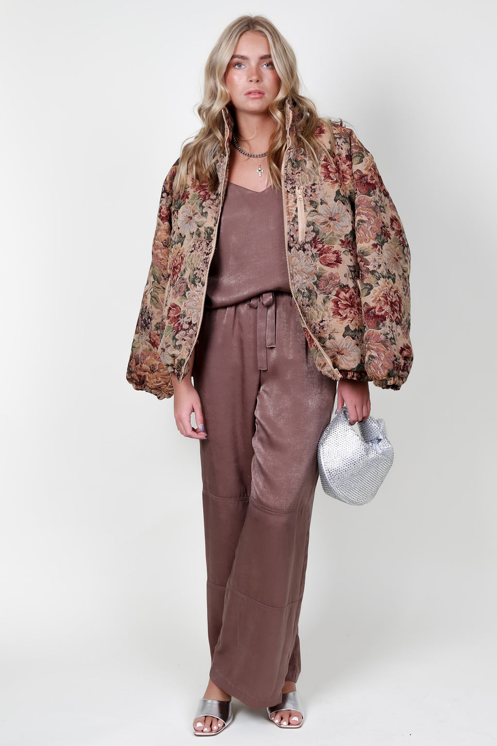 SELF CONTRAST | Noelle Drawstring Pants - Bison