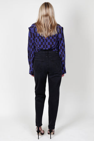 EQUIPMENT | Eloise Long Sleeve Silk Top - Aura Blue