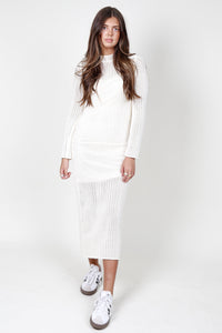Crotchet This Way Dress - Milk