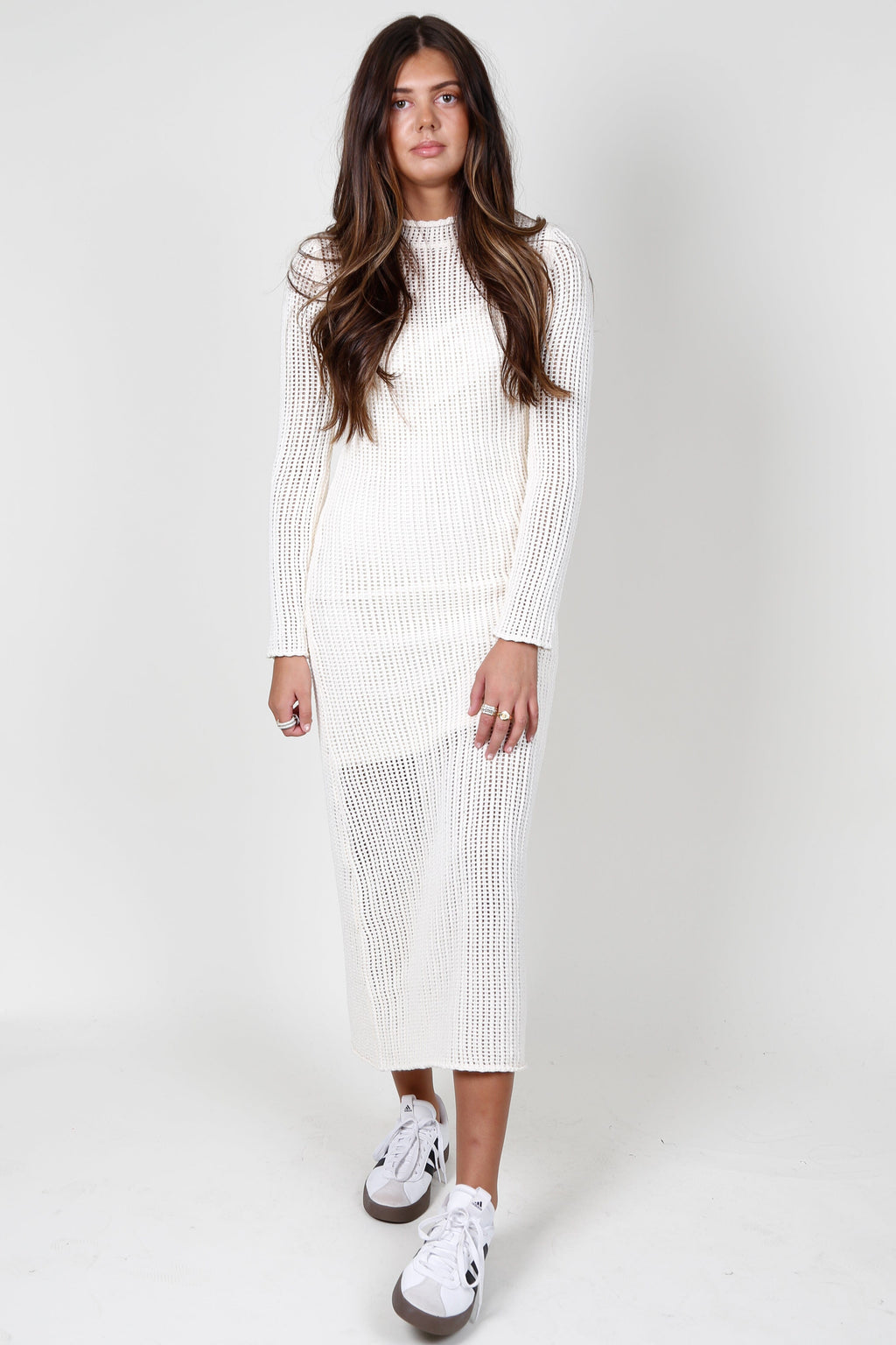 Crotchet This Way Dress - Milk