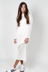 Crotchet This Way Dress - Milk