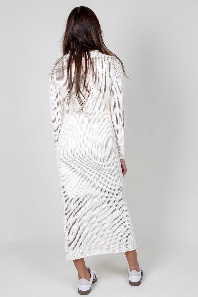 Crotchet This Way Dress - Milk