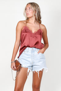 CAMI NYC | Racer Charmeuse Cami - Spice