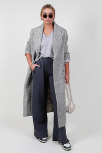 ASTR | The Morana Oversized Boucle Coat - Grey